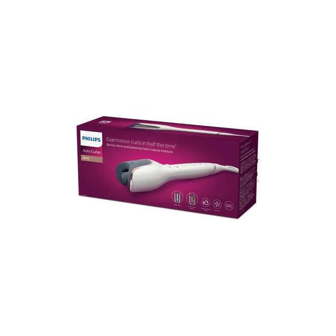 Philips arricciacapelli automatico BHB878-00, MoistureProtect, ceramica e cheratina, ionico, 27 opzioni styling, bianco
