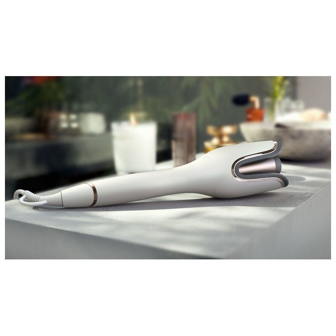 Philips arricciacapelli automatico BHB878-00, MoistureProtect, ceramica e cheratina, ionico, 27 opzioni styling, bianco