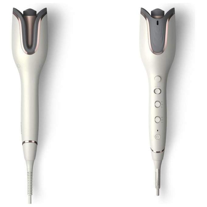Philips arricciacapelli automatico BHB878-00, MoistureProtect, ceramica e cheratina, ionico, 27 opzioni styling, bianco
