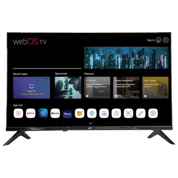 JCL JCL32RWHD Smart TV LED 32'' HD Ready 720p webOS 8.1 Wi-Fi 3 HDMI 2 USB DVB-T2 colore Nero