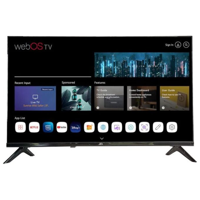 JCL JCL32RWHD Smart TV LED 32'' HD Ready 720p webOS 8.1 Wi-Fi 3 HDMI 2 USB DVB-T2 colore Nero
