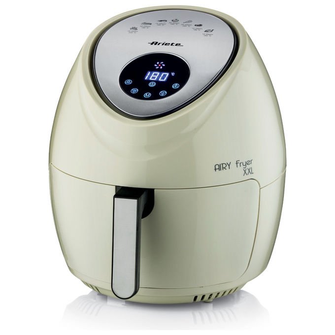 Ariete friggitrice ad aria XXL 4618, 7 litri, 2,5 kg di patatine, 1800 watt, 7 programmi, display LCD, beige