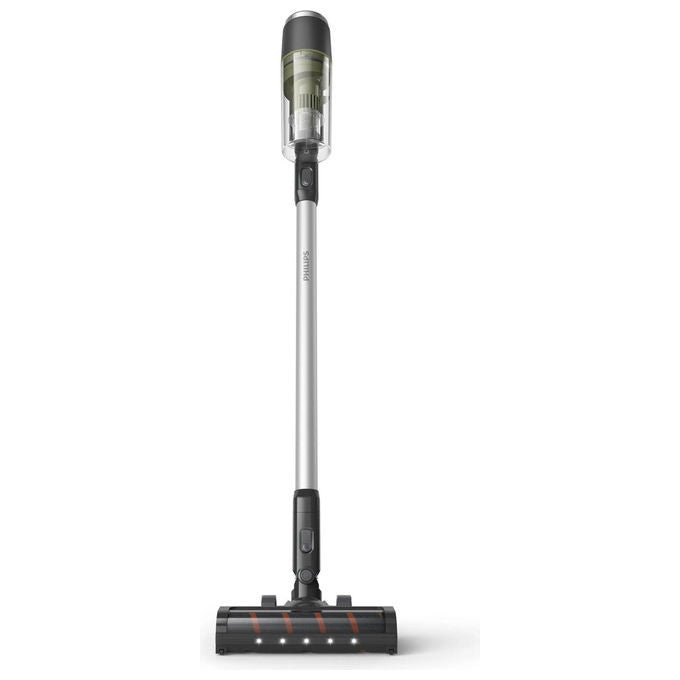 Philips aspirapolvere senza filo Serie 3000 XC3033-01, autonomia 60 min, tecnologia PowerCyclone, senza sacchetto, spazzola LED, nero verde