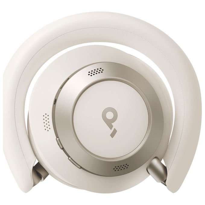Soundcore Space One Pro, cuffie wireless over-ear, ANC adattivo, Bluetooth 5.3, LDAC, autonomia 60 ore, ricarica rapida, bianco