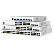 Cisco switch smart C1300X-10NU-2X, 10 porte 5G PoE++, 385W, 2x10G SFP+, stacking 25G, gestione semplificata