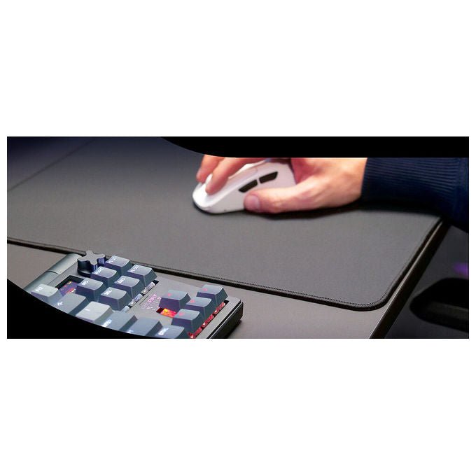 Cherry XTRFY GP7 tappetino mouse gaming, superficie in tessuto di grafene, base in gomma, bordi cuciti, taglia L, nero, 460x400 mm