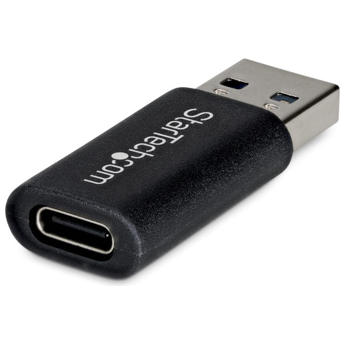StarTech.com adattatore da usb a a usb c, maschio a femmina, 10 gbps, 5v 900ma, plug and play, nero