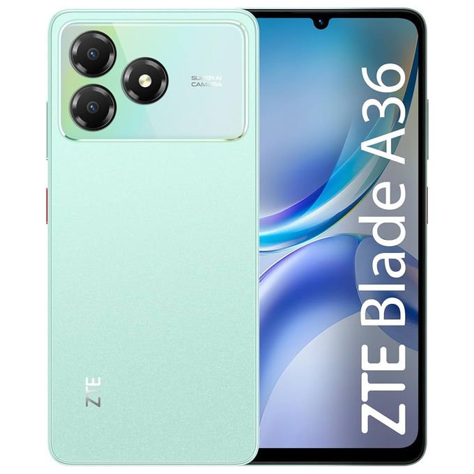 ZTE Blade A36 smartphone 4G, 4+128 GB, display 6.75'' HD+ 90Hz, batteria 5000mAh, Android 15, nero