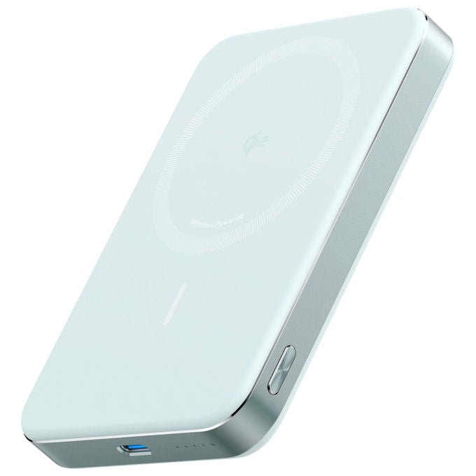 Anker MagGo power bank 10000 mAh, ricarica wireless Qi2 15W, compatibile MagSafe, display digitale, USB-C, color menta