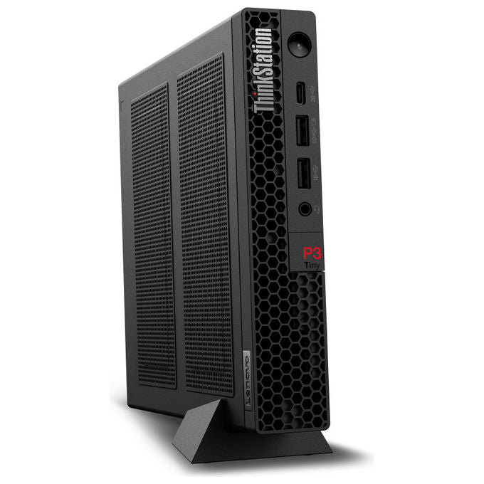 Lenovo ThinkStation P3 Tiny Gen 2, mini pc workstation, Intel Core Ultra 5 235, 16 GB DDR5, SSD 1 TB NVMe, NVIDIA RTX A400 4 GB, Wi-Fi 7, Windows 11 Pro, nero