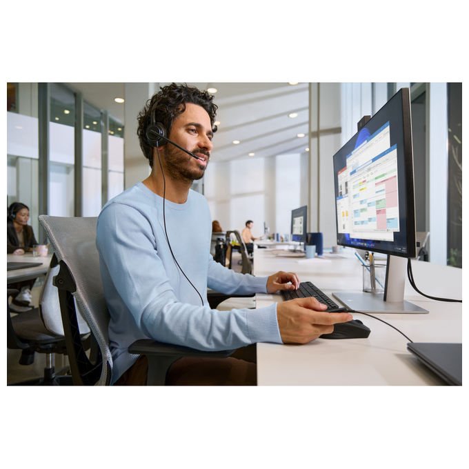 HP Poly cuffie stereo cablate Mission 425 USB, microfono integrato, nero, compatibile Windows, macOS, ChromeOS, Android, iOS