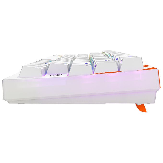 Cherry K5 Pro TMR Compact, tastiera gaming meccanica, layout Qwertz 65%, switch magnetico RGB, 8000 Hz, arancione bianco