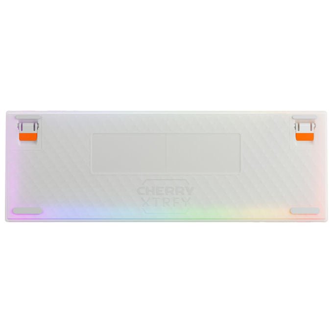Cherry K5 Pro TMR Compact, tastiera gaming meccanica, layout Qwertz 65%, switch magnetico RGB, 8000 Hz, arancione bianco