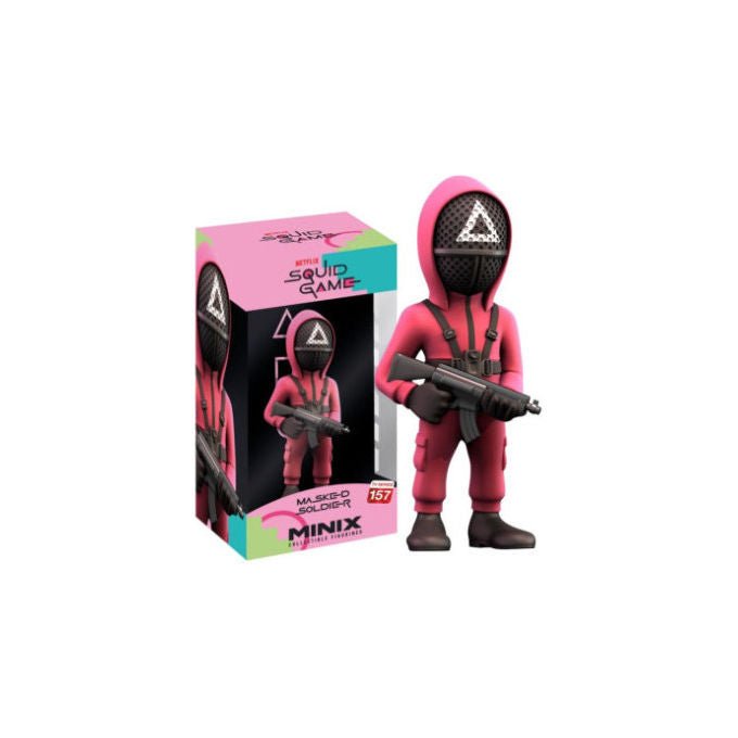 Minix action figure Squid Game, guardiano mascherato triangolo, statuetta da collezione in PVC, 12 cm