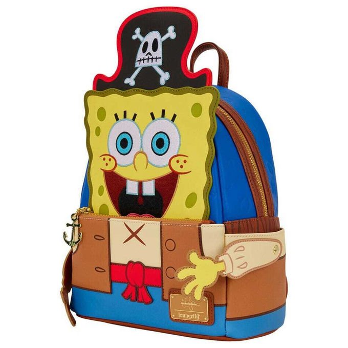 Loungefly mini zaino Spongebob Squarepants, Nickelodeon, poliestere e pelle PU, per bambini e adulti