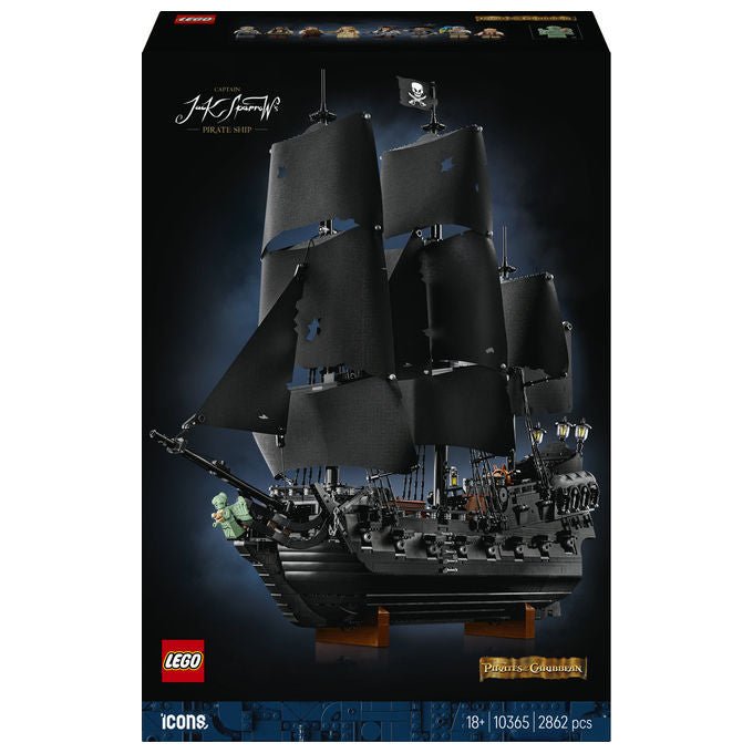 Lego Icons nave pirata del Capitano Jack Sparrow 10365, set da costruzione per adulti, 2862 pezzi, 8 minifigure, Pirati dei Caraibi