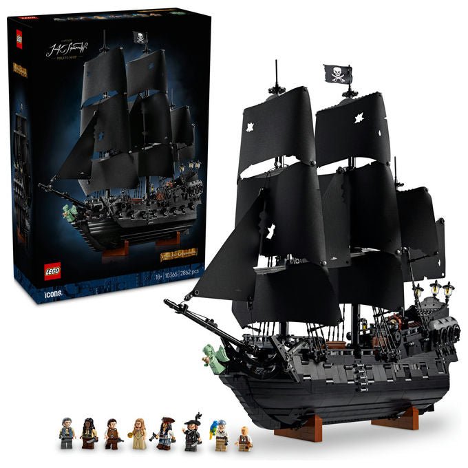 Lego Icons nave pirata del Capitano Jack Sparrow 10365, set da costruzione per adulti, 2862 pezzi, 8 minifigure, Pirati dei Caraibi