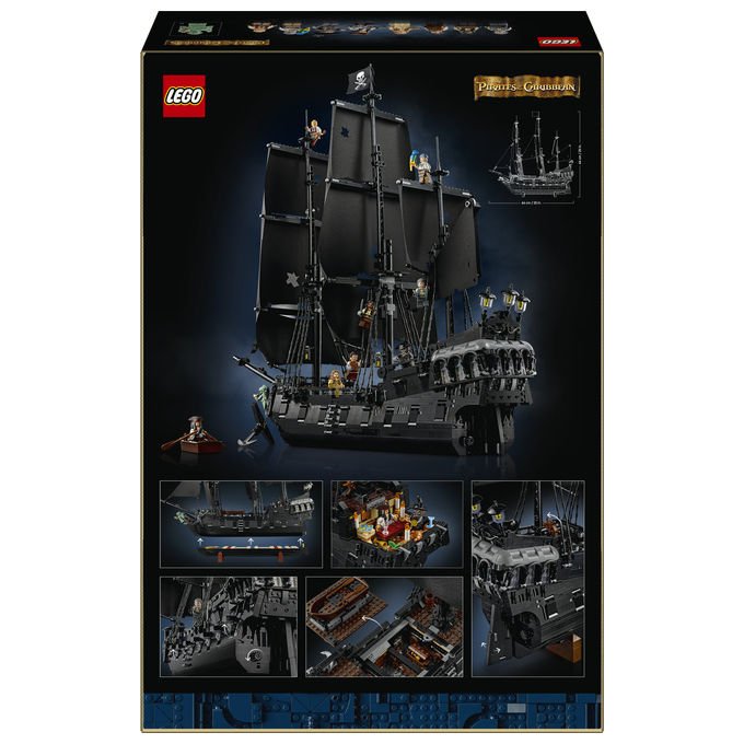 Lego Icons nave pirata del Capitano Jack Sparrow 10365, set da costruzione per adulti, 2862 pezzi, 8 minifigure, Pirati dei Caraibi