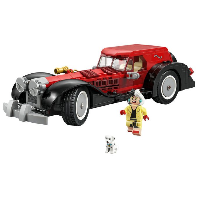 Lego Disney auto di Crudelia De Mon 43277, set costruzione 378 pezzi, minifigure e cane, eta' 9+