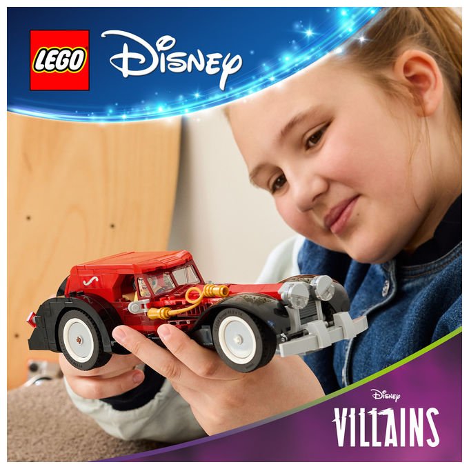 Lego Disney auto di Crudelia De Mon 43277, set costruzione 378 pezzi, minifigure e cane, eta' 9+