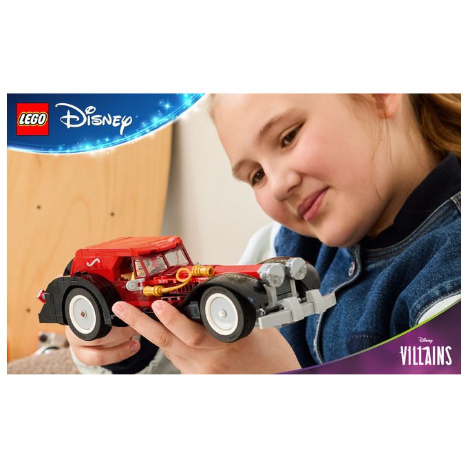 Lego Disney auto di Crudelia De Mon 43277, set costruzione 378 pezzi, minifigure e cane, eta' 9+