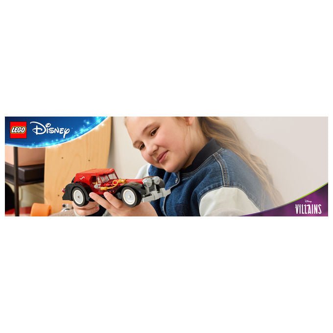 Lego Disney auto di Crudelia De Mon 43277, set costruzione 378 pezzi, minifigure e cane, eta' 9+