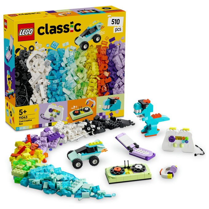 Lego Classic 11043 grande scatola della creativita', 510 mattoncini colorati, set da costruzione, giochi creativi per bambini 5 anni
