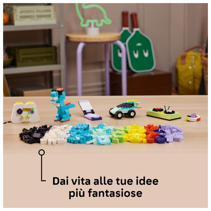 Lego Classic 11043 grande scatola della creativita', 510 mattoncini colorati, set da costruzione, giochi creativi per bambini 5 anni