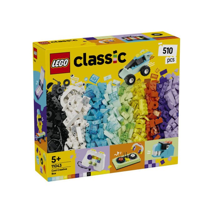 Lego Classic 11043 grande scatola della creativita', 510 mattoncini colorati, set da costruzione, giochi creativi per bambini 5 anni