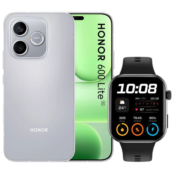 Honor 600, smartphone Android, 8 GB RAM, 256 GB, fotocamera AI 200 MP, batteria 6400 mAh, display 6.57'', gold, incluso Watch 2i