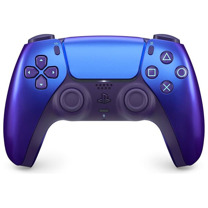 PlayStation controller wireless DualSense Chroma Indigo, PS5, feedback aptico, grilletti adattivi, Bluetooth, compatibile PC Mac Android iOS