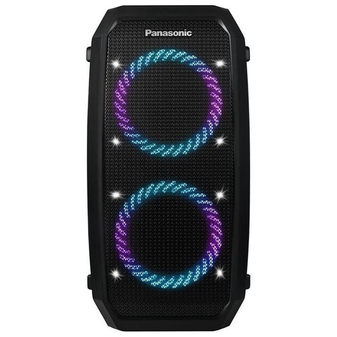 Panasonic SC-BMAX30 altoparlante portatile per feste Bluetooth, 320W, luci integrate, IPX4, ingressi chitarra e microfono karaoke, nero