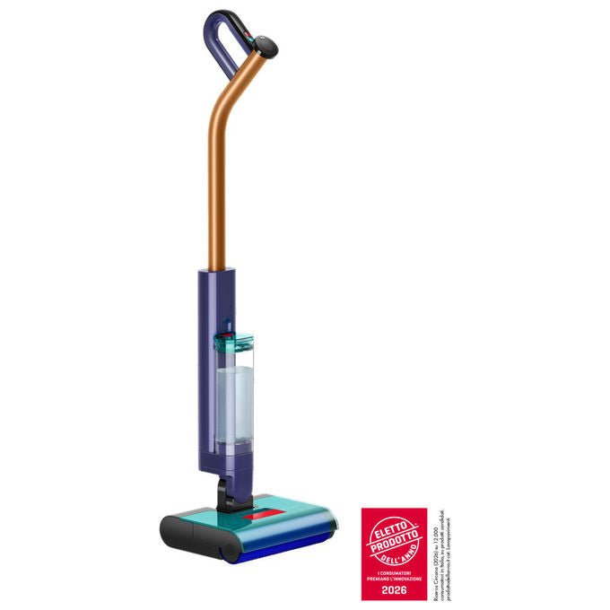 Dyson Clean+Wash Hygiene lavapavimenti senza filtro, secco e bagnato, 45 min, 4 modalita', autopulente, blu rame