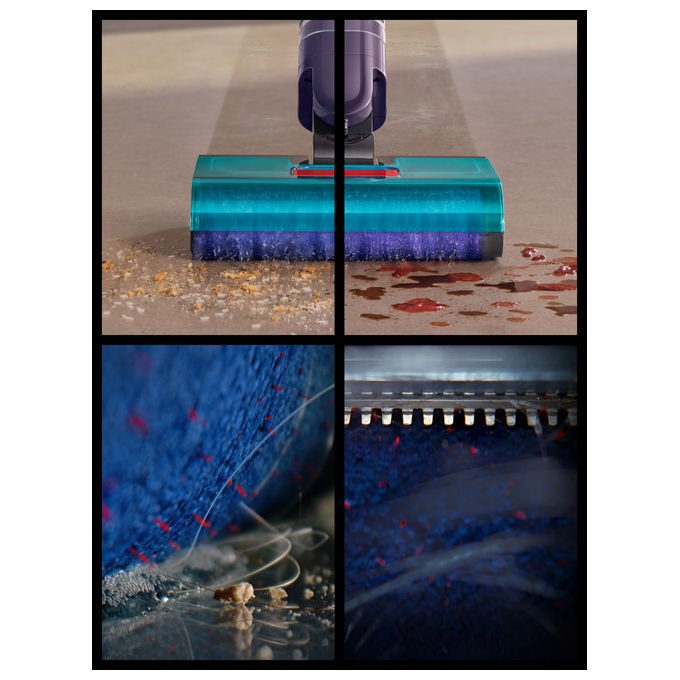 Dyson Clean+Wash Hygiene lavapavimenti senza filtro, secco e bagnato, 45 min, 4 modalita', autopulente, blu rame