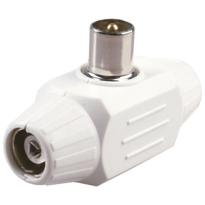 Poly Pool multipla TV coassiale PP0615, 1 spina maschio e 2 prese induttive, passo ø 9,5 mm, bianco, 12 pz