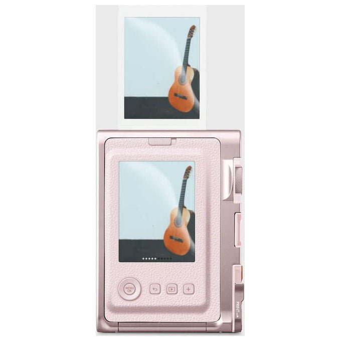 Fujifilm Instax mini Evo, fotocamera istantanea ibrida, 10 effetti lente e film, Bluetooth, LCD 3'', Gentle Rose