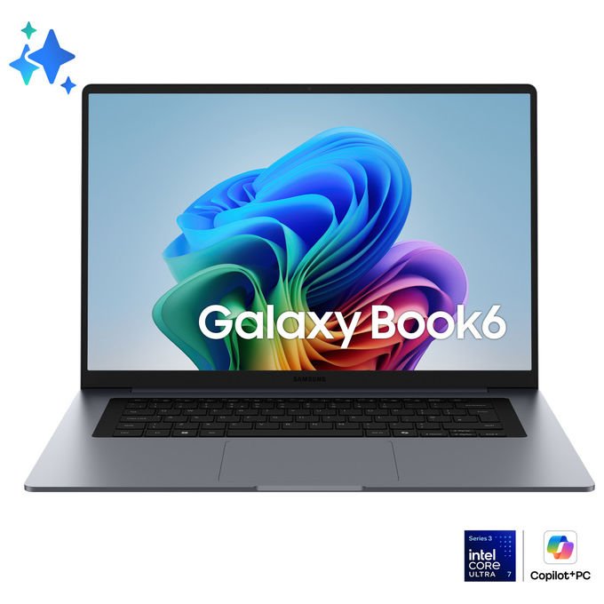 Samsung Galaxy Book6, notebook 16 pollici, Intel Core Ultra 7 355, 16 GB RAM, 512 GB SSD, Copilot+, Wi-Fi 6E, Windows 11 Home, grigio