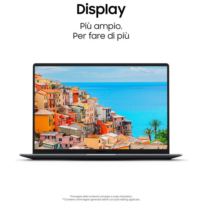 Samsung Galaxy Book6, notebook 16 pollici, Intel Core Ultra 7 355, 16 GB RAM, 512 GB SSD, Copilot+, Wi-Fi 6E, Windows 11 Home, grigio