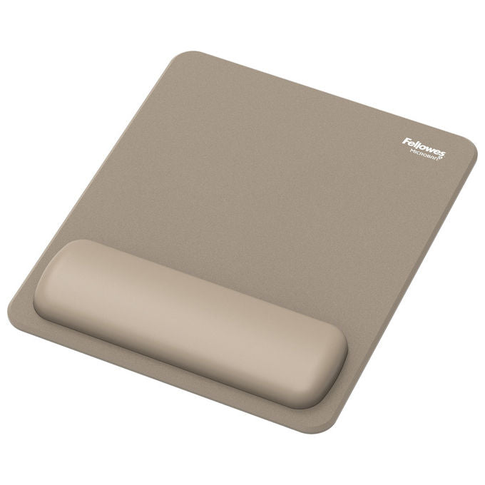 Fellowes Breyta tappetino mouse con poggiapolsi, protezione antibatterica Microban, colore sabbia, 240x200 mm