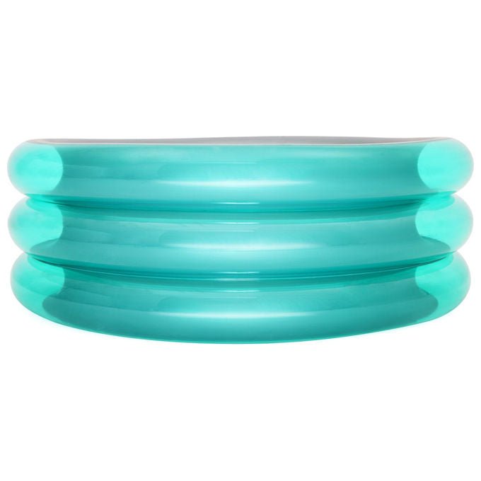Bestway piscina gonfiabile tonda 51041, 3 anelli, effetto metallico, diametro 152 cm, altezza 51 cm, 445 L, blu