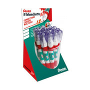 Pentel bianchetto micro correttore liquido a penna, espositore 36 pezzi, 7 ml, punta in metallo 1.2 mm, fusto flessibile, asciugatura rapida