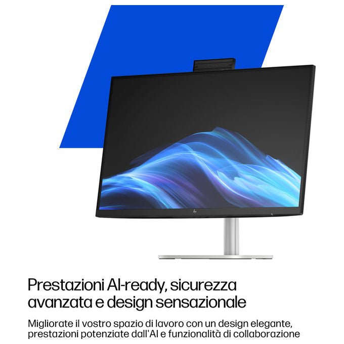 HP EliteStudio 8 G1i, all-in-one 27 pollici, Intel Core Ultra 9, 32 GB DDR5, SSD 1 TB, QHD 2560x1440, Windows 11 Pro, Wi-Fi 7, AI PC, argento