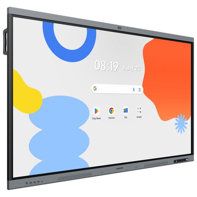 Samsung display interattivo 65 pollici, 4K Ultra HD, Android 15, touch screen, Wi-Fi 6, fotocamera 48 MP, LH65WAFPLGC