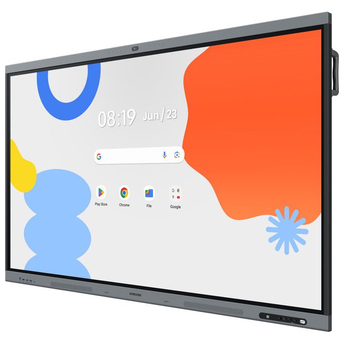 Samsung display interattivo 65 pollici, 4K Ultra HD, Android 15, touch screen, Wi-Fi 6, fotocamera 48 MP, LH65WAFPLGC