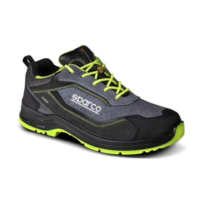 Sparco Willen scarpe antinfortunistiche S1PS ESD, stile running, puntale composito 200J, antiperforazione, blu verde, taglia 45