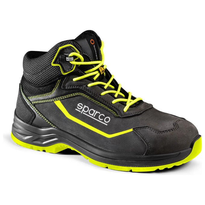 Sparco scarpe di sicurezza Indy H Juri S3, ESD, nabuk idrorepellente, puntale fibra di vetro, taglia 38, grigio giallo