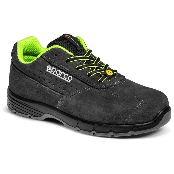 Sparco scarpe antinfortunistiche basse Ontario, S1PS ESD metal free, puntale vetroresina 200J, suola antiperforazione, traspiranti, verde