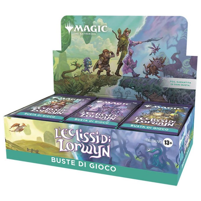 Magic: The Gathering, L'Eclissi di Lorwyn, Play Booster Display, 30 buste, carte foil, edizione italiana