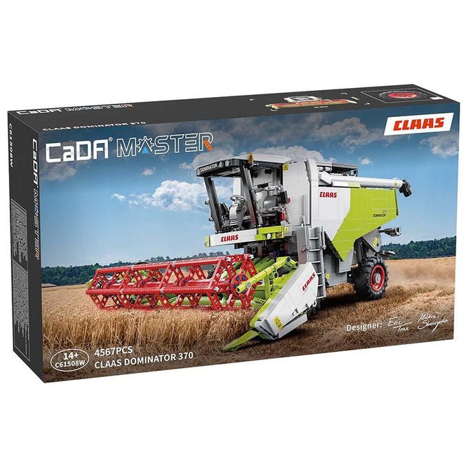 CaDA mietitrebbia Claas Dominator 370, set costruzioni telecomandato, 4567 pezzi, scala 1:17, RC 2.4 GHz e app Bluetooth, C61508W