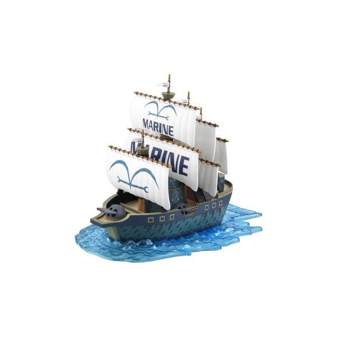Bandai model kit One Piece Grand Ship Collection Marine Ship, nave della marina, 13 cm, snap-fit, livello principiante